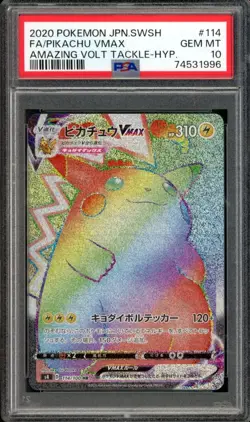 Pikachu VMAX Pokemon 2020 FA s4 Amazing Volt Tackle HR Japanese 114/100 PSA 10 - Image 1