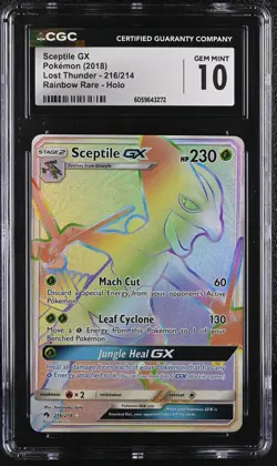 SCEPTILE GX Lost Thunder Holo Rare #216 CGC 10 Pokemon [Nostalgium] - Image 1