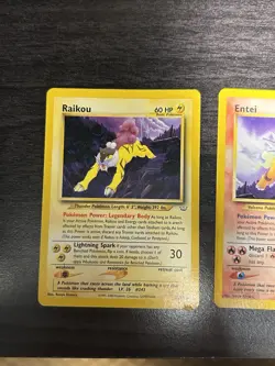 Pokemon WOTC Neo Revelation Holo Trio Lot - Entei, Raikou, Suicune - Image 5