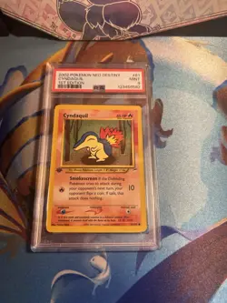 2002 Pokemon Neo Destiny 1st Edition #61 Cyndaquil PSA 9 MINT - Image 1