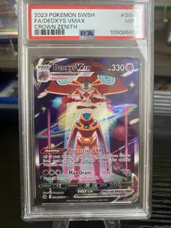 2023 Pokemon SWSH FA Deoxys VMAX Crown Zenith #GG45! PSA 9! - Image 1