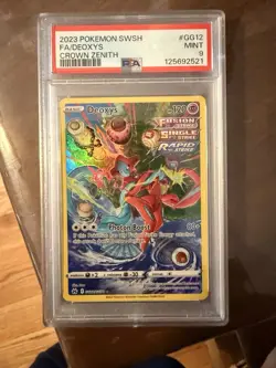 2023 Pokemon Crown Zenith Deoxys GG12/GG70 Art Rare PSA 9 Mint - Image 1