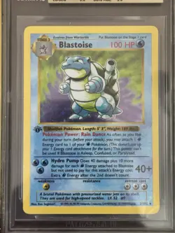 BGS 9.5 BLASTOISE 1999 Pokemon Base 1st Edition #2 Holo Shadowless GEM MINT - Image 4