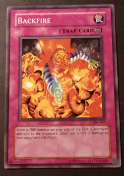 Yu-Gi-Oh! Backfire Common Trap Card AST-046 LP - Image 1