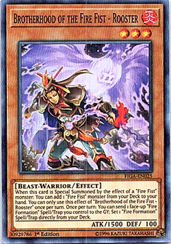 Brotherhood Of The Fire Fist - Rooster FIGA-EN025 Yu-Gi-Oh! 1st Edition LP - Image 1