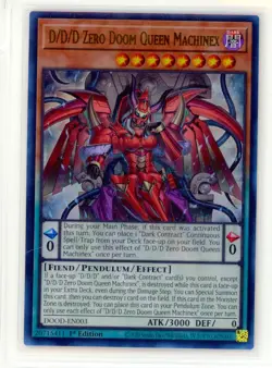 x2 D/D/D Zero Doom Queen Machinex DOOD-EN003 Ultra Rare Yugioh 1st Edition NM - Image 1