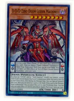 x2 D/D/D Zero Doom Queen Machinex DOOD-EN003 Ultra Rare Yugioh 1st Edition NM - Image 2