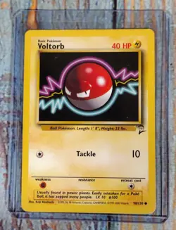 Pokemon Card VOLTORB 98/130 Basic Pokemon Base Set 2 Common 2000 - Image 3