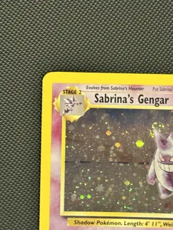 Pokemon Sabrina's Gengar 014/132 Gym Heroes Unlimited Holo Rare Card SWIRL - Image 3