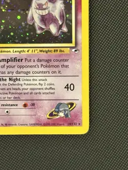 Pokemon Sabrina's Gengar 014/132 Gym Heroes Unlimited Holo Rare Card SWIRL - Image 5