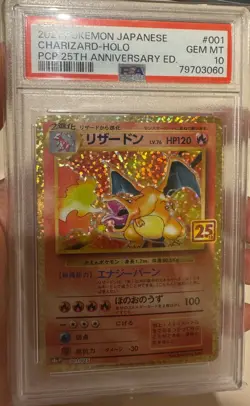 PSA 10 Charizard 001/025 25th Anniversary Edition Japanese Pokemon Card 2021 - Image 3