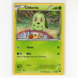 Pokemon TCG Chikorita 1/122 XY BREAKpoint Regular Common Card EN-LP 2016 - Image 1