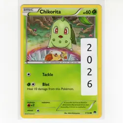 Pokemon TCG Chikorita 1/122 XY BREAKpoint Regular Common Card EN-LP 2016 - Image 3