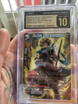 DRAGON BALL SUPER CARD GAME SON GOKU, SAIYAN TRANSCENDENCE BT7-129 ISR HOLO NM - Image 1