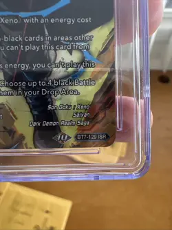 DRAGON BALL SUPER CARD GAME SON GOKU, SAIYAN TRANSCENDENCE BT7-129 ISR HOLO NM - Image 2