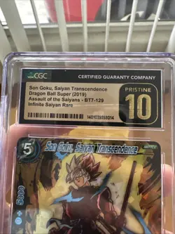 DRAGON BALL SUPER CARD GAME SON GOKU, SAIYAN TRANSCENDENCE BT7-129 ISR HOLO NM - Image 3