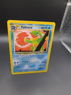 Politoed 27/75 Neo Discovery Pokemon Card Non-Holo, Vintage TCG - Image 2