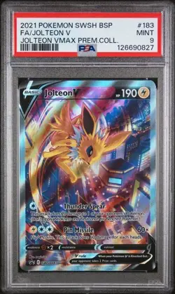 Jolteon V SWSH183 SWSH: Sword & Shield Promo Cards Holo PSA 9 - Image 1