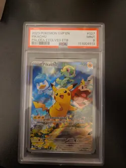 Pikachu 027 Sv: Scarlet & Violet Promo Cards Holo PSA 9 - Image 1