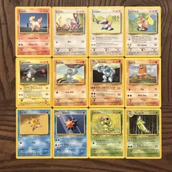 Pokemon Base Set Lot Of 12 Cards (1999) NM - Image 1