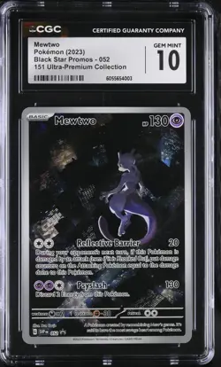 Mewtwo 052 Sv: Scarlet & Violet Pokemon Promo Card Holo CGC GEM MINT 10 6d - Image 1