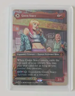 Gwen Stacy (0202) (Borderless) Marvel's Spider-Man Foil NM - MTG - Image 1