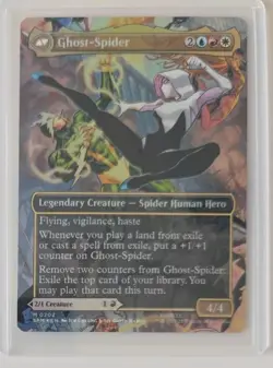 Gwen Stacy (0202) (Borderless) Marvel's Spider-Man Foil NM - MTG - Image 2