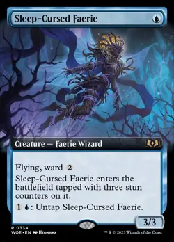 Sleep-Cursed Faerie Extended Art Foil - Wilds Of Eldraine MTG-NM - Image 1