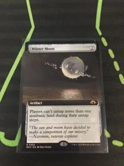 MTG Magic The Gathering Winter Moon Ext. Art Artifact Commander - Image 1