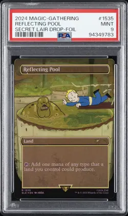 2024 MTG SECRET LAIR DROP FOIL #1535 REFLECTING POOL PSA 9 - Image 1