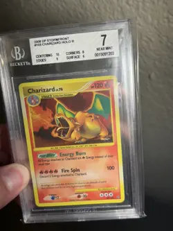Pokemon TCG 2008 Diamond &Pearl Stormfront Charizard Holo Secret Rare #103 BGS 7 - Image 3