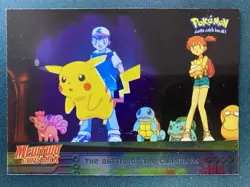 Topps Pokemon Mewtwo Strikes Back Holo Foil #25 THE BATTLE OF THE CHAMPIONS - Image 1