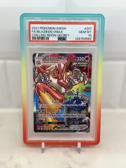 2021 Pokemon Blaziken VMAX Alt Art Secret Rare 201/198 Chilling Reign PSA 10 - Image 1