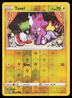 Toxel #105/264 Reverse Holo 2021 Pokemon Fusion Strike LP - Image 1
