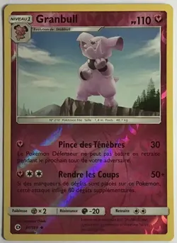 CARTE POKEMON Granbull Soleil et Lune 91/149 Reverse Excel. etat, jamais jouee - Image 1