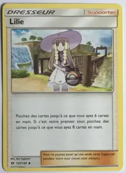 CARTE POKEMON Lilie Soleil et Lune 122/149 Excellent etat, jamais jouee - Image 1