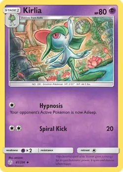 Pokemon TCG Kirlia Sun & Moon - Cosmic Eclipse 81/236 Regular Uncommon - Image 1