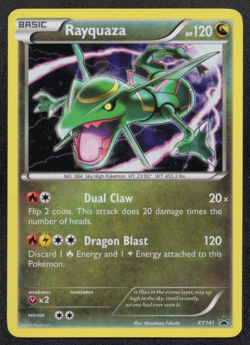 POKEMON TCG RAYQUAZA XY141 HOLO BLACK STAR PROMO NEAR MINT - Image 1