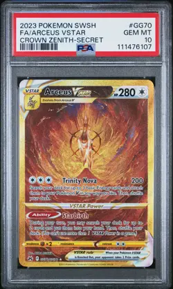 2023 POKEMON SWORD & SHIELD CROWN ZENITH SECRET FULL ART/ARCEUS VSTAR PSA 10 - Image 1