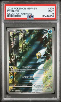 2023 POKEMON MEW EN-151 ILLUSTRATION RARE #175 PSYDUCK PSA 9 - Image 1