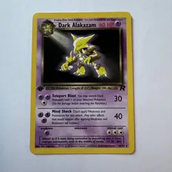 Dark Alakazam 18/82 1st Edition Rare Team Rocket Pokemon TCG - Image 1