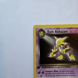 Dark Alakazam 18/82 1st Edition Rare Team Rocket Pokemon TCG - Image 3