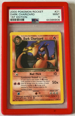 2000 Pokemon Rocket #21 Dark Charizard 1st Edition Non Holo PSA 9 *WITH GUARD* - Image 1