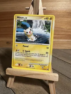 Pokemon Majestic Dawn Rare Minun #25/100 Near Mint or Better - Image 1