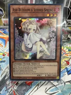 Yugioh Ash Blossom & Joyous Spring (Alt Art) RA04-EN025 Super Rare NM - Image 1