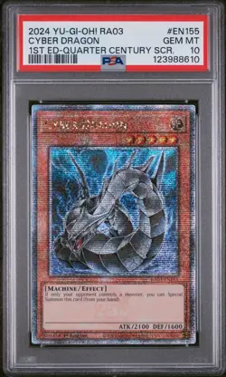 2024 Yu-Gi-Oh! Ra03-Quarter Century Bonanza Cyber Dragon ⚙🐉✨#EN155 PSA 10 ⚙🐉 - Image 1