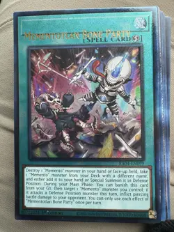 Yugioh RA04-EN099 Mementotlan Bone Party Ultimate Rare Name Shift Misprint RARE! - Image 1