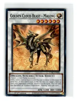 Yu-Gi-Oh! Golden Cloud Beast- Malong Common CYAC-EN082 Lightly Played 1st - Image 1