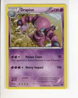 DRAPION XY BREAKPOINT SET RARE NON-HOLO FOIL POKEMON CARD 54/122 NM/M - Image 1