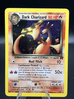 Dark Charizard - 4/82 Holo Rare - Team Rocket Pokemon TCG Card - Image 1